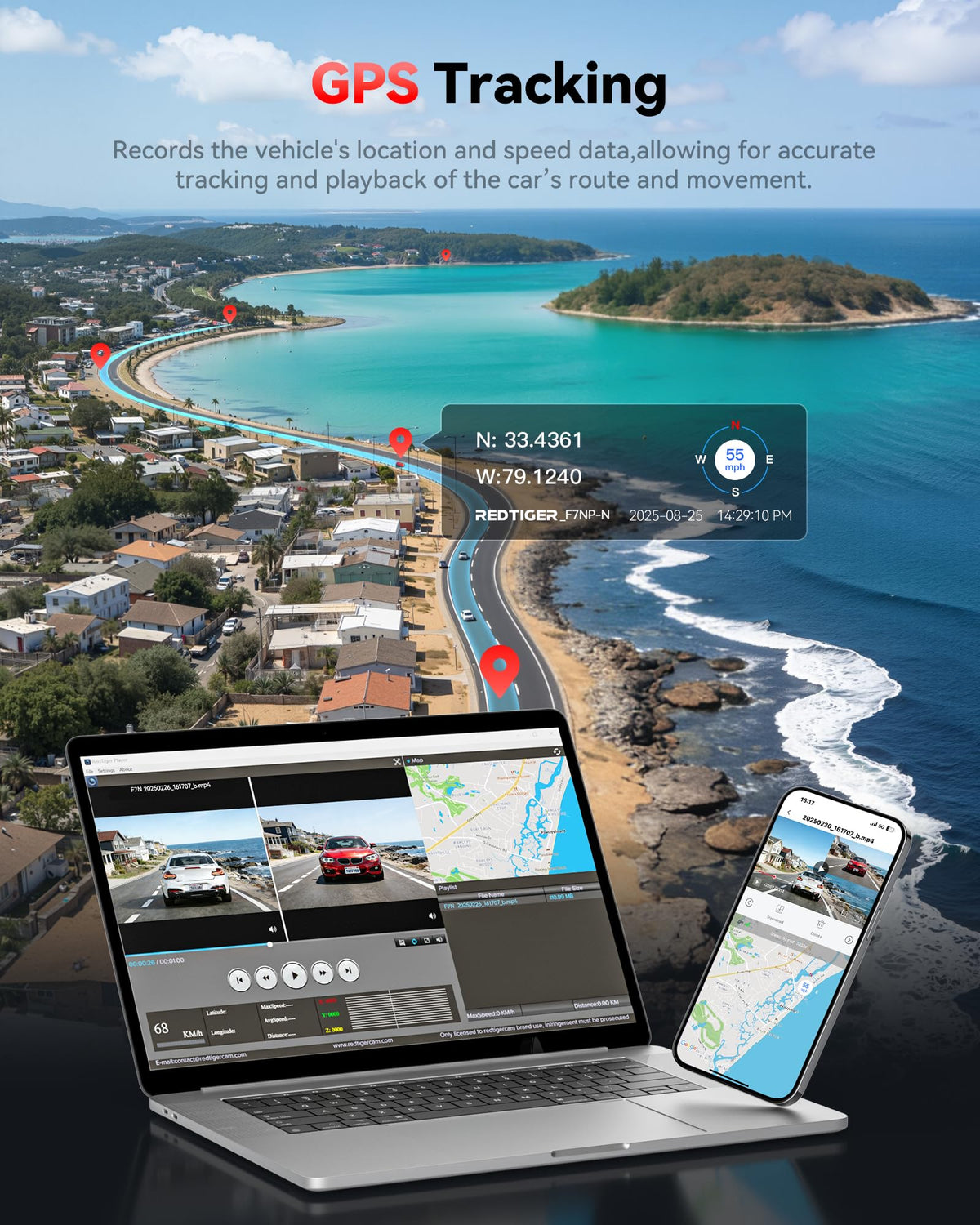 4K Dual Dash Cam with STARVIS 2 & Night Vision